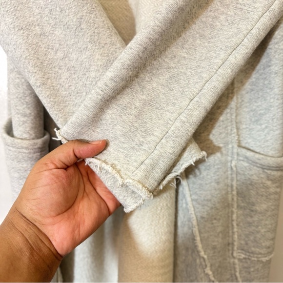 Coldwater Creek Duster Cardigan Sweater Lined Pocket Raw Hem - Picture 11 of 15